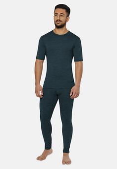 Rückansicht von normani Outdoor Sports Merino Sydney Thermounterhose Herren Petrol