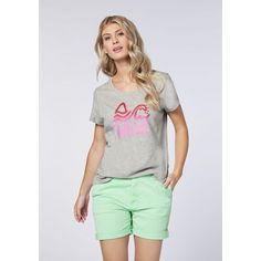 Rückansicht von Chiemsee T-Shirt T-Shirt Damen Medium Grey/Pink