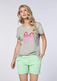 Rückansicht von Chiemsee T-Shirt T-Shirt Damen Medium Grey/Pink
