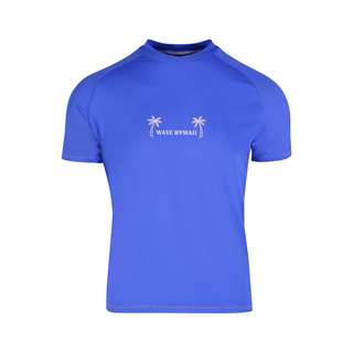WAVE HAWAII T-Shirt Rash Guard Vest Surf Shirt blau