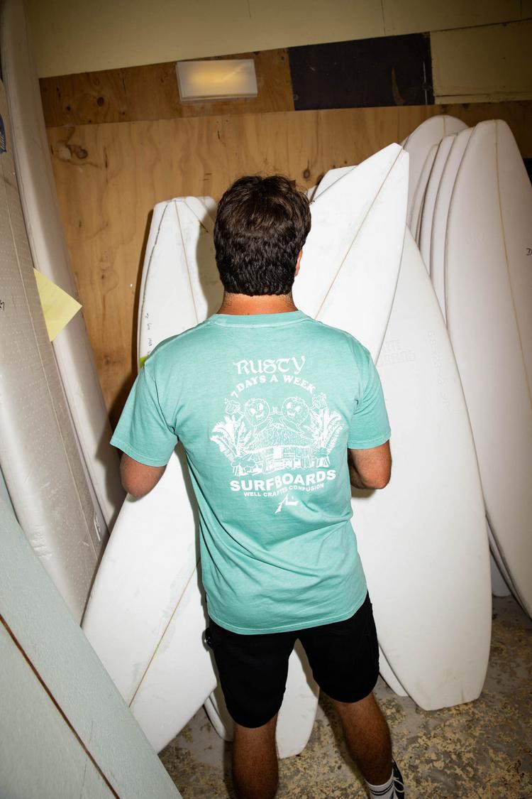 RUSTY RUSTY LIT STRAWBERRIES SHORT SLEEVE TEE T-Shirt Herren - Sea Spray - 2 | SportScheck