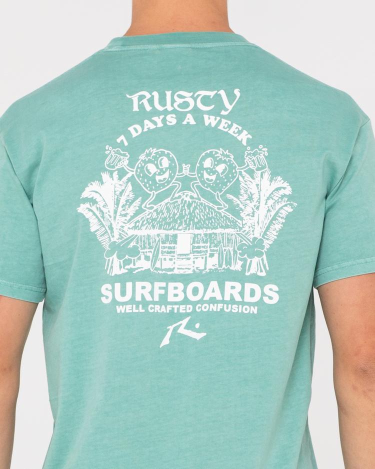 RUSTY RUSTY LIT STRAWBERRIES SHORT SLEEVE TEE T-Shirt Herren - Sea Spray - 4 | SportScheck