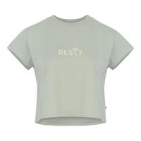 RUSTY RUSTY PALM CLASSIC SLIM FIT CROP TEE T-Shirt Damen - Pastel Jade