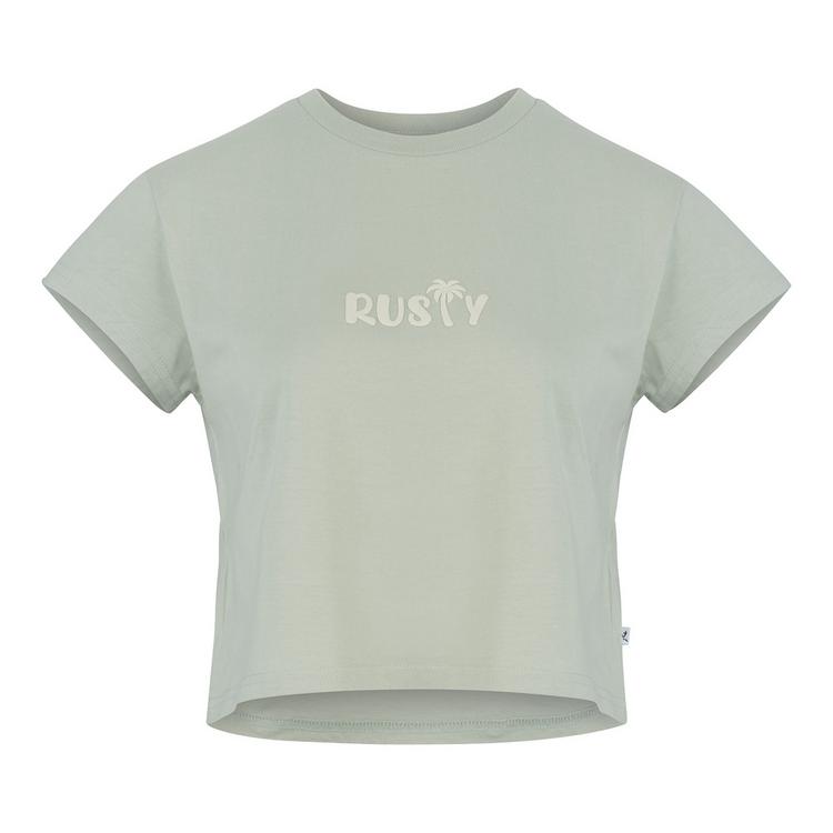 RUSTY RUSTY RUSTY PALM CLASSIC SLIM FIT CROP TEE T-Shirt Damen - Pastel Jade - 0 | SportScheck