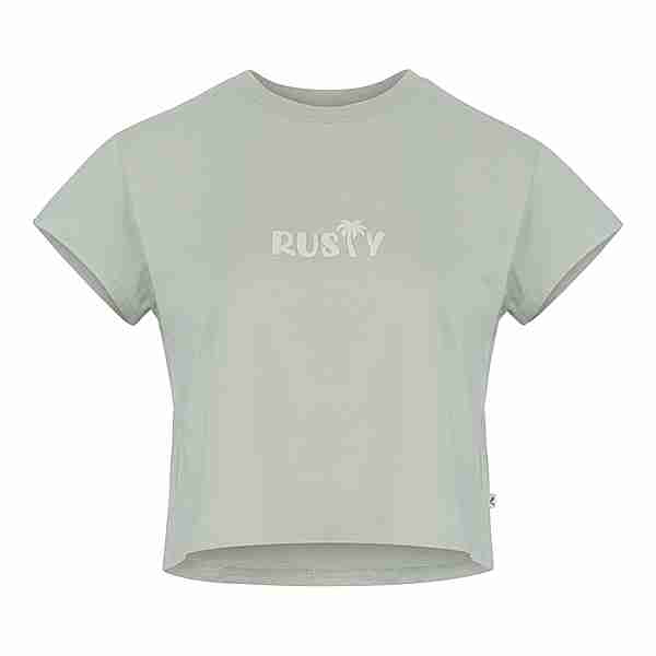 RUSTY RUSTY PALM CLASSIC SLIM FIT CROP TEE T-Shirt Damen Pastel Jade