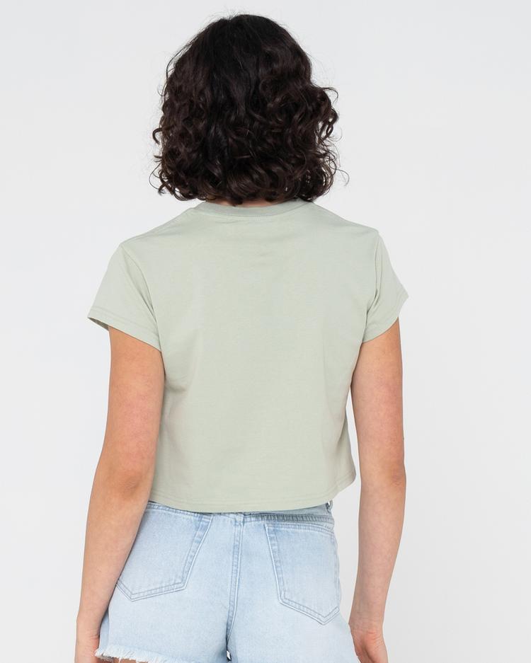 RUSTY RUSTY RUSTY PALM CLASSIC SLIM FIT CROP TEE T-Shirt Damen - Pastel Jade - 1 | SportScheck