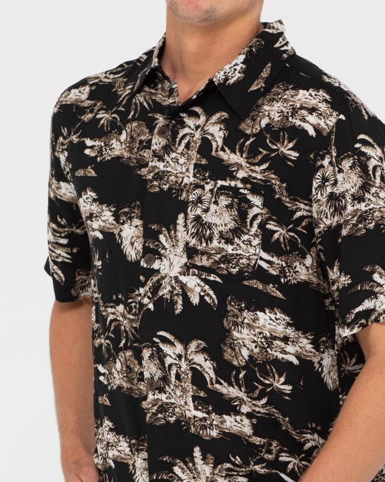RUSTY RUSTY PALM READER SHORT SLEEVE SHIRT Kurzarmhemd Herren - Black - 3 | SportScheck