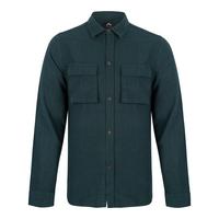 RUSTY LINEN WORKWEAR LONG SLEEVE SHIRT Langarmhemd Herren - Deep Teal