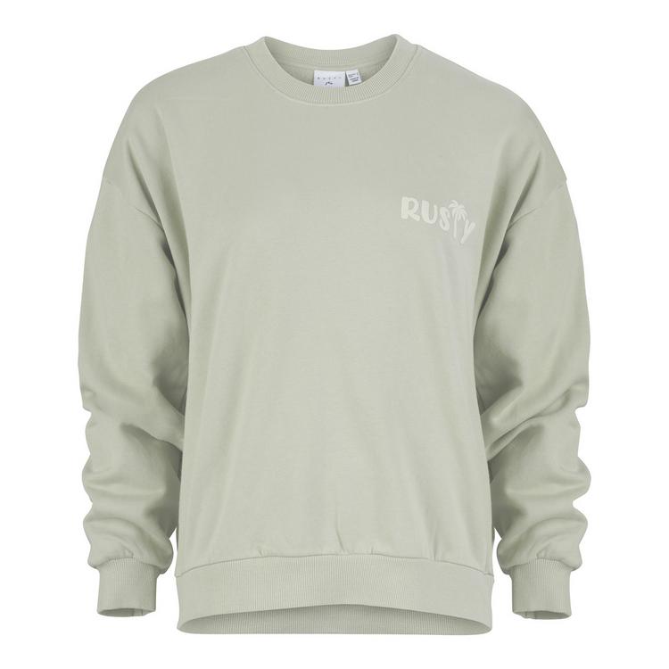 RUSTY RUSTY RUSTY PALM RELAXED CREW FLEECE Rundhalspullover Damen - Pastel Jade - 0 | SportScheck