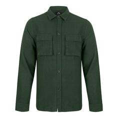 RUSTY LINEN WORKWEAR LONG SLEEVE SHIRT Langarmhemd Herren Rifle Green