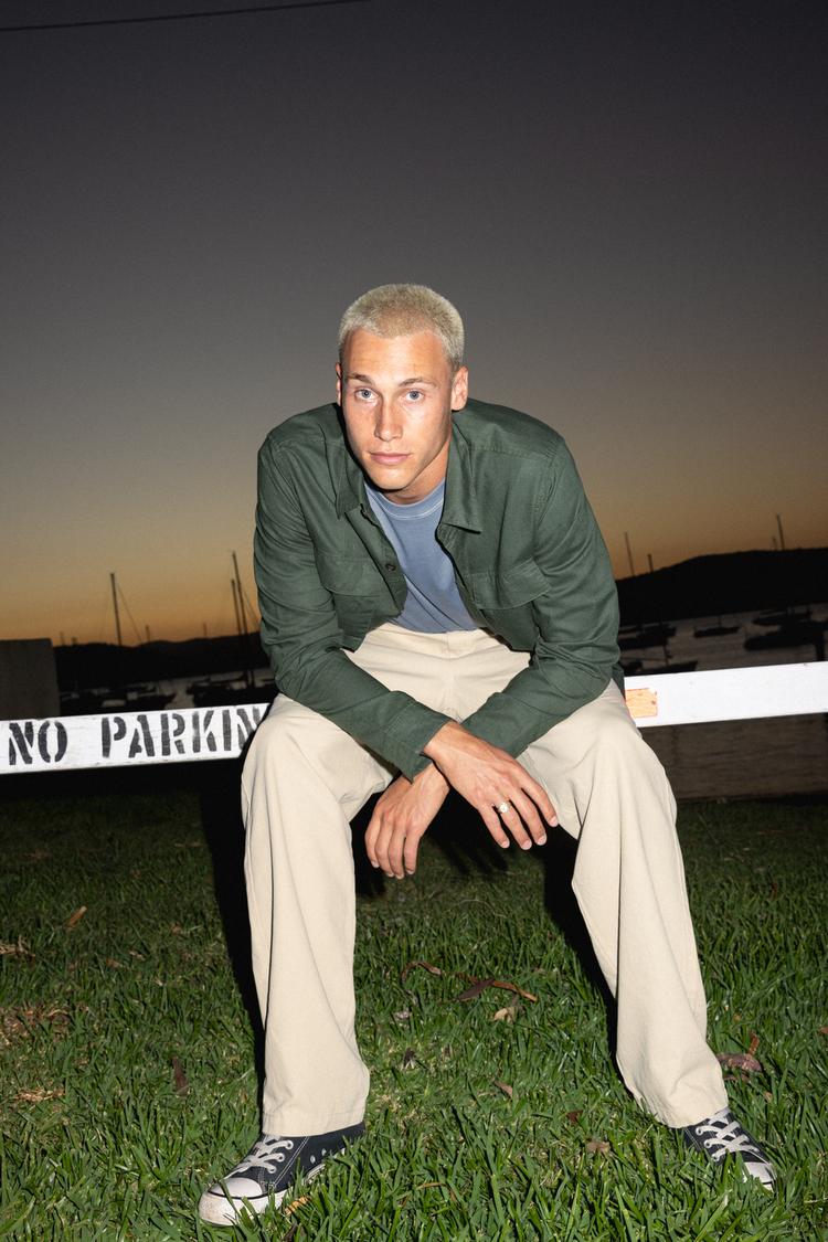 RUSTY RUSTY LINEN WORKWEAR LONG SLEEVE SHIRT Langarmhemd Herren - Rifle Green - 6 | SportScheck