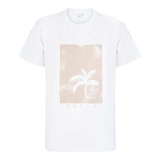 RUSTY SUNSET PALM ORGANIC COTTON RELAXED TEE T-Shirt Damen White