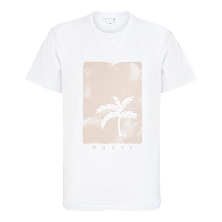 RUSTY RUSTY SUNSET PALM ORGANIC COTTON RELAXED TEE T-Shirt Damen - White - 0 | SportScheck