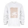 RUSTY SUNSET PALM OVERSIZE CREW NECK FLEECE Sweatshirt Damen - White