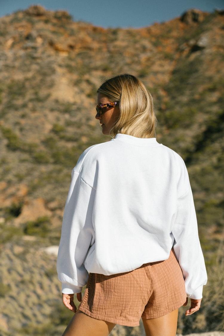 RUSTY RUSTY SUNSET PALM OVERSIZE CREW NECK FLEECE Sweatshirt Damen - White - 6 | SportScheck