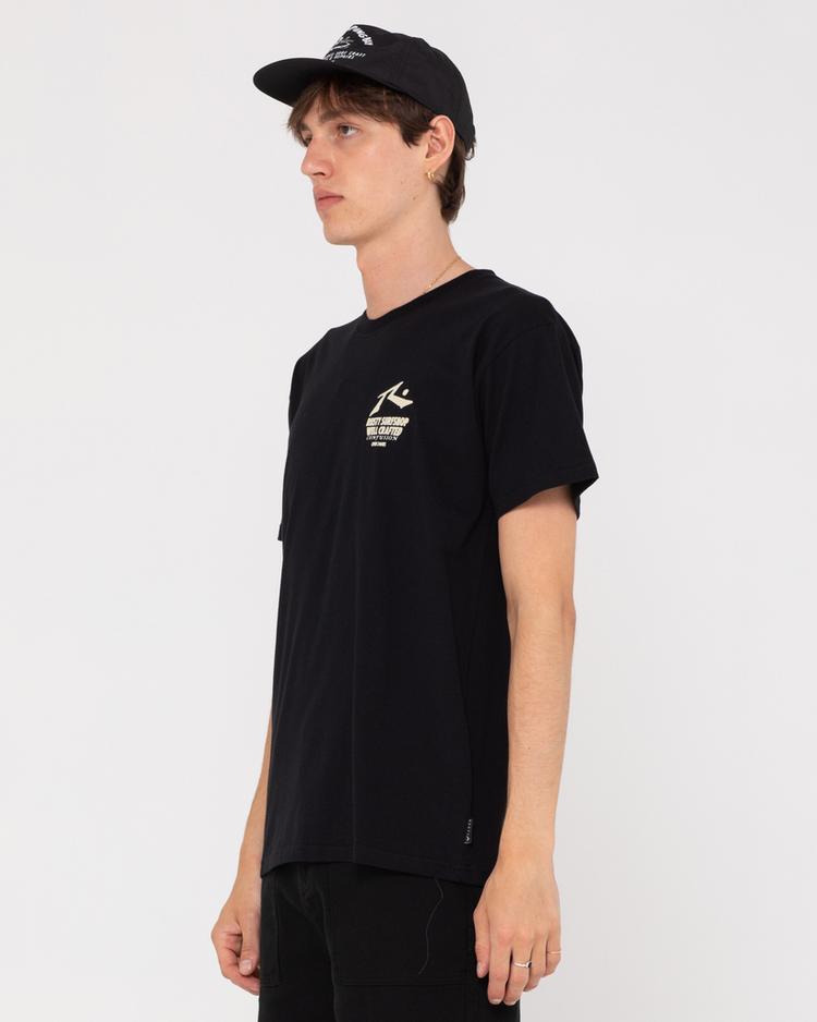 RUSTY RUSTY SHAPE SHOP MERCH SHORT SLEEVE TEE T-Shirt Herren - Black - 3 | SportScheck