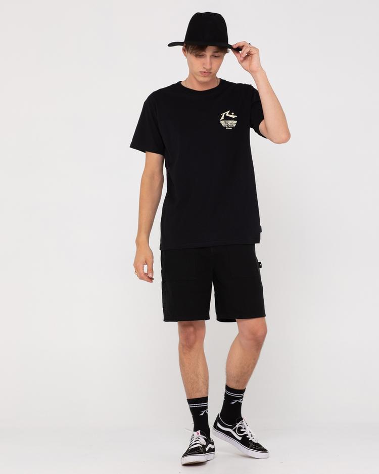 RUSTY RUSTY SHAPE SHOP MERCH SHORT SLEEVE TEE T-Shirt Herren - Black - 8 | SportScheck