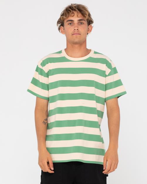 Rückansicht von RUSTY BUSTED CUSTARD SHORT SLEEVE TEE T-Shirt Herren Basil