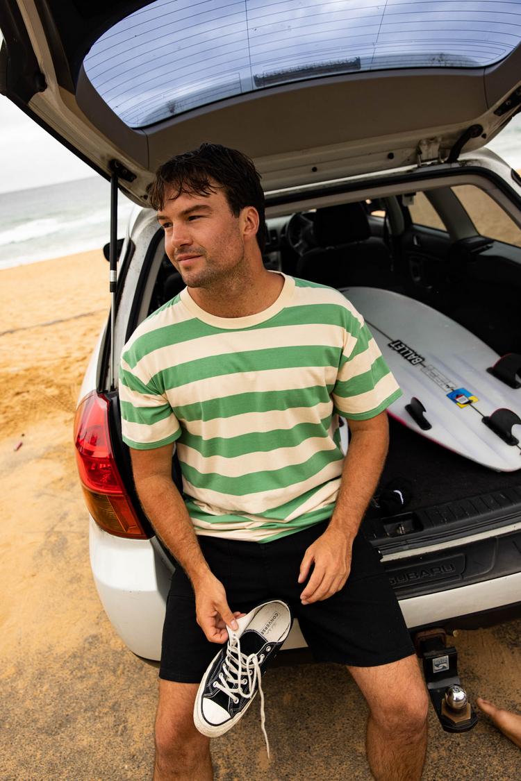 RUSTY RUSTY BUSTED CUSTARD SHORT SLEEVE TEE T-Shirt Herren - Basil - 2 | SportScheck