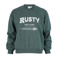 RUSTY BUSY LIVING RELAXED CREW FLEECE Rundhalspullover Damen - Dusty Teal