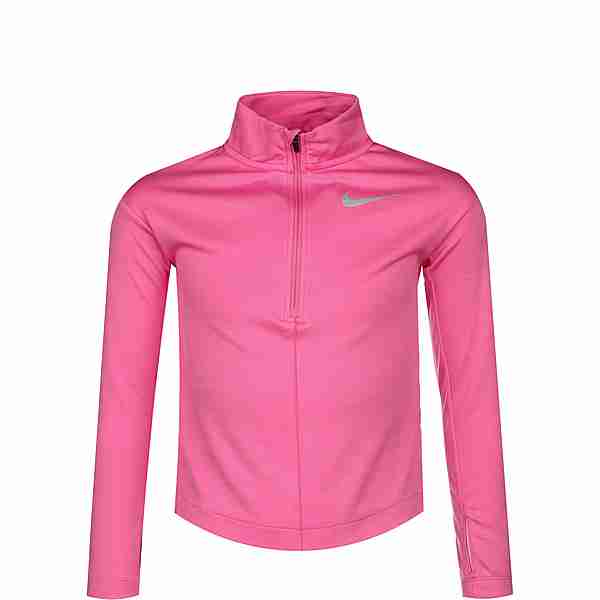 Nike Run Half Zip Laufshirt Kinder rosa / silber