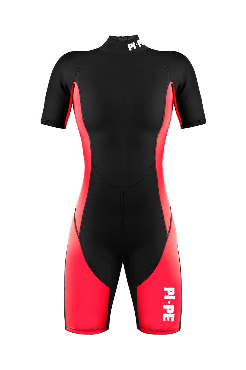 PI-PE Pure Neoprenanzug Damen Rot