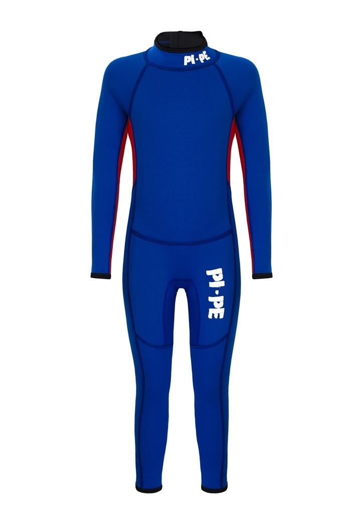 PI-PE Pure L/S Neoprenanzug Kinder Blue-Red