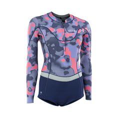 ION Textil Amaze Hot Shorty 1.5 LS Front Zip Neoprenanzug Damen capsule-pink