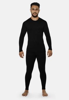 Rückansicht von normani Outdoor Sports Merino Melbourne Langarmshirt Herren Schwarz