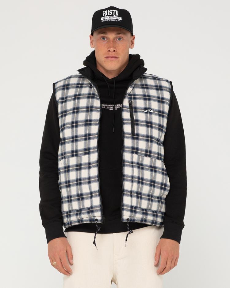 RUSTY RUSTY ONE HIT REVERSIBLE VEST Steppweste Herren - Black / White - 0 | SportScheck