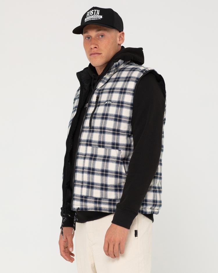 RUSTY RUSTY ONE HIT REVERSIBLE VEST Steppweste Herren - Black / White - 3 | SportScheck