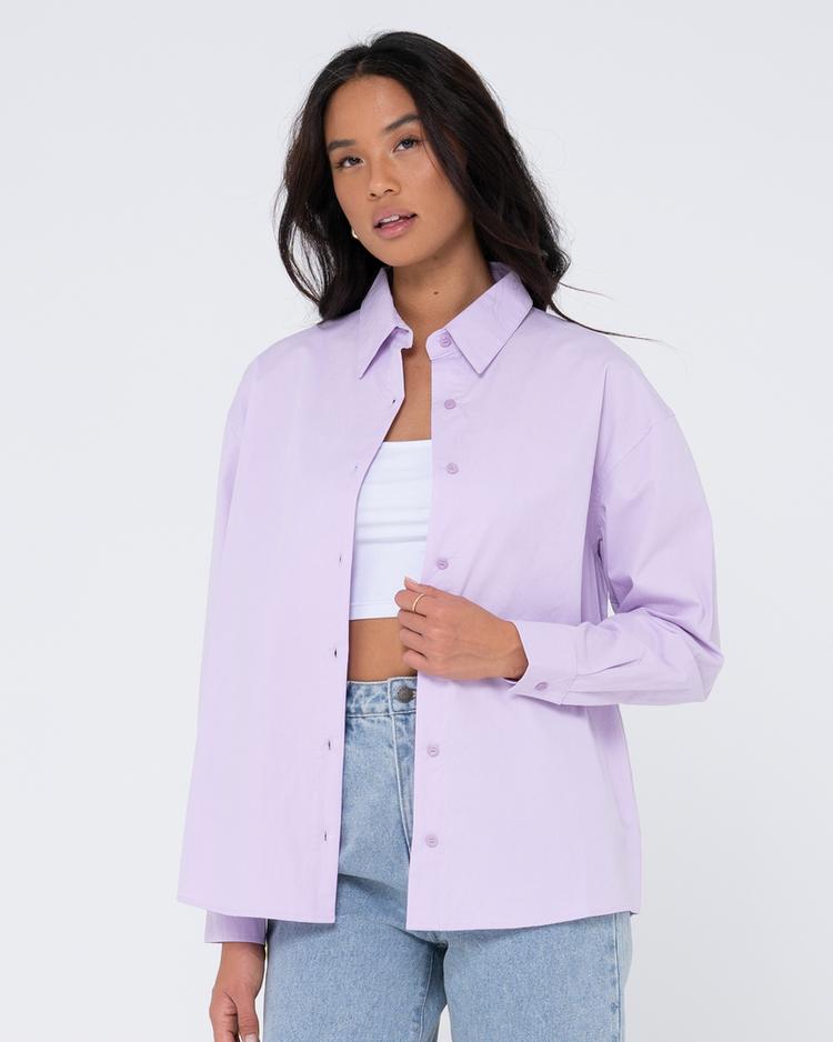 RUSTY RUSTY POPSICLE LONG SLEEVE SHIRT Langarmbluse Damen - Lavender - 2 | SportScheck