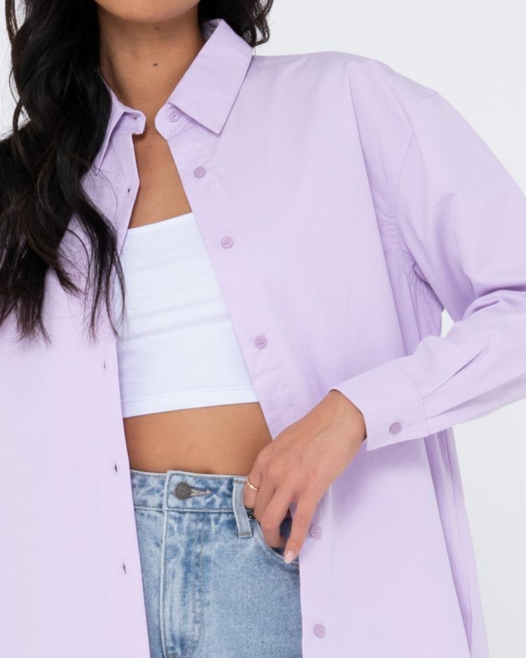RUSTY RUSTY POPSICLE LONG SLEEVE SHIRT Langarmbluse Damen - Lavender - 3 | SportScheck