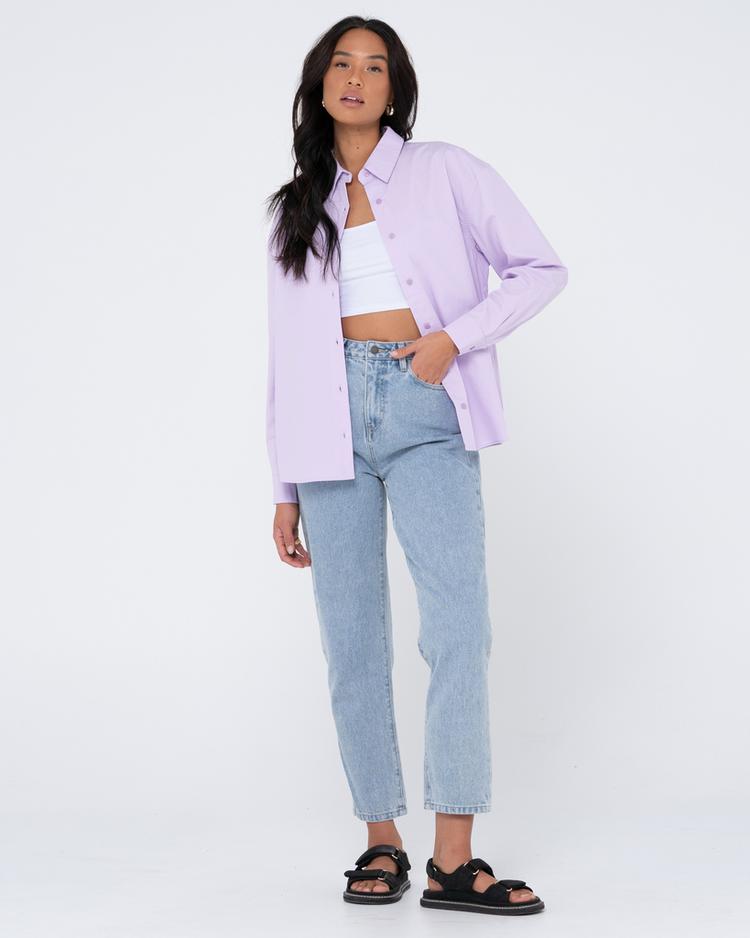 RUSTY RUSTY POPSICLE LONG SLEEVE SHIRT Langarmbluse Damen - Lavender - 5 | SportScheck