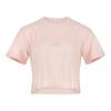 RUSTY RUSTY SCRIPT RELAXED FIT CROP TEE T-Shirt Damen - Pastel Pink