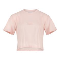 RUSTY RUSTY SCRIPT RELAXED FIT CROP TEE T-Shirt Damen Pastel Pink