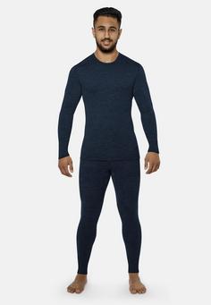 Rückansicht von normani Outdoor Sports Merino Melbourne Langarmshirt Herren Navy