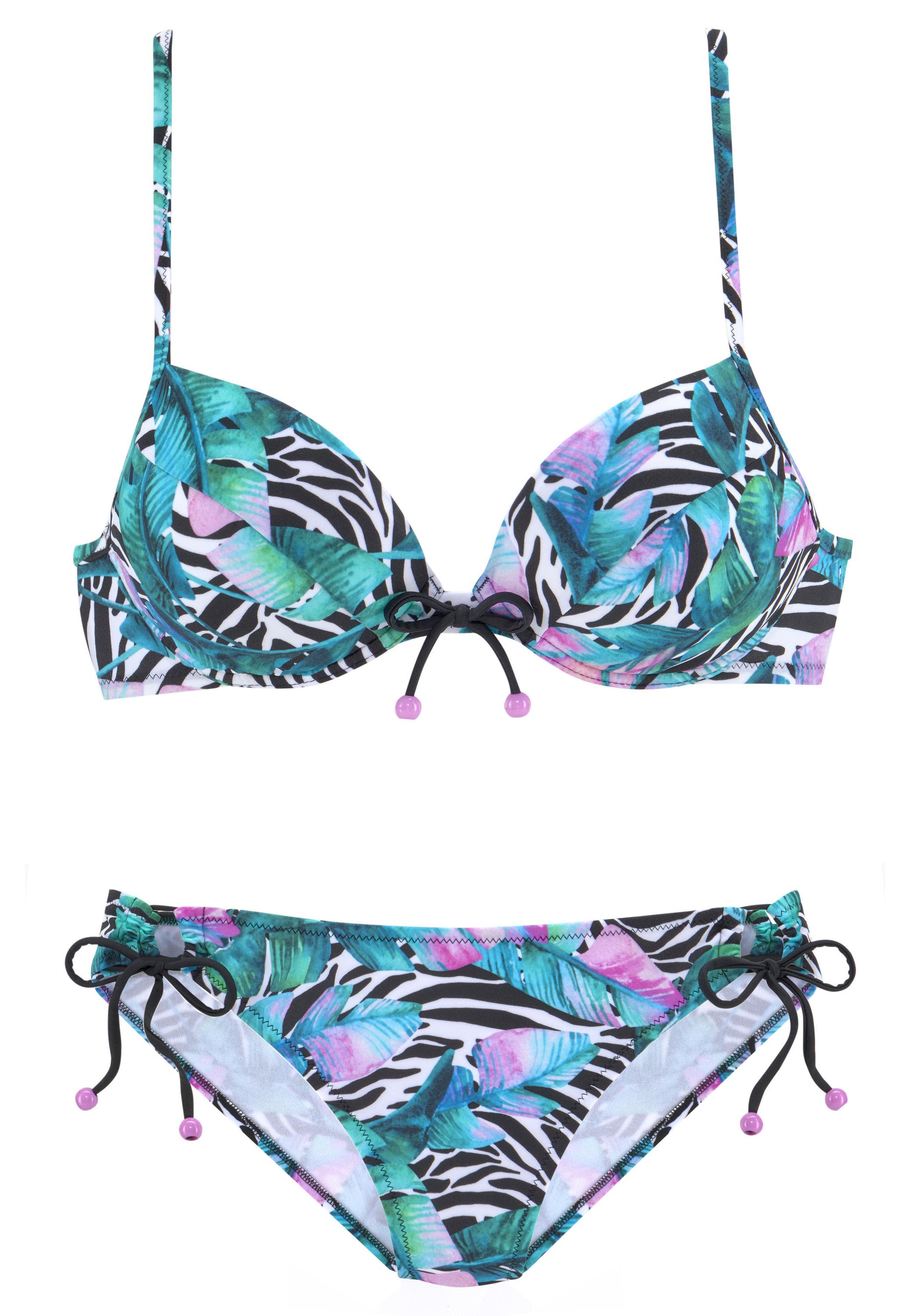 Vivance PushUpBikini Bikini Set Damen schwarzbedrucktbunt im Online Shop von SportScheck kaufen