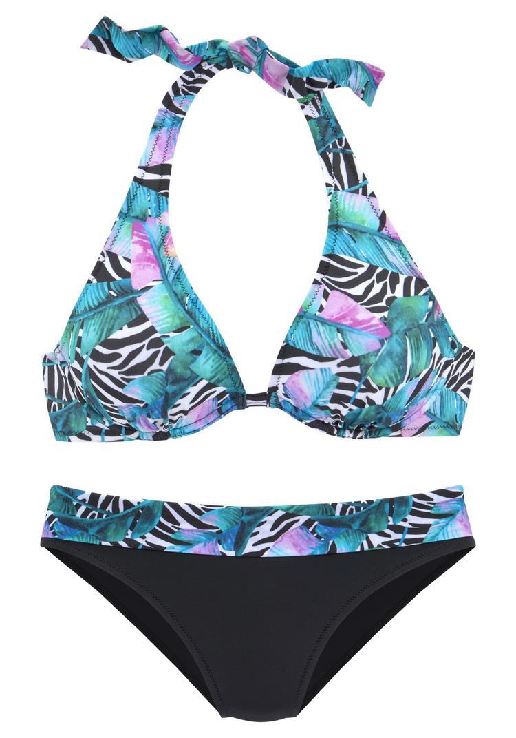Vivance Vivance B&uuml;gel-Bikini Bikini Set Damen - schwarz-bedruckt-bunt - 0 | SportScheck
