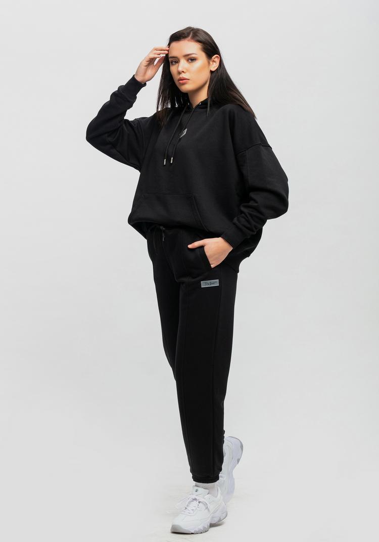 Tom Barron Tom Barron mit Hoodie Trainingsanzug Damen - schwarz - 14 | SportScheck