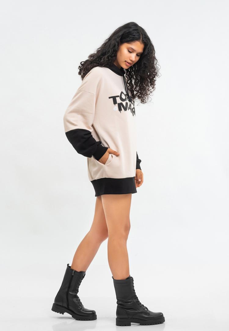 Tom Barron Tom Barron WOMEN OVERSIZE FIT TUNIC SWEATSHIRT Sweatshirt Damen - ecru - 8 | SportScheck