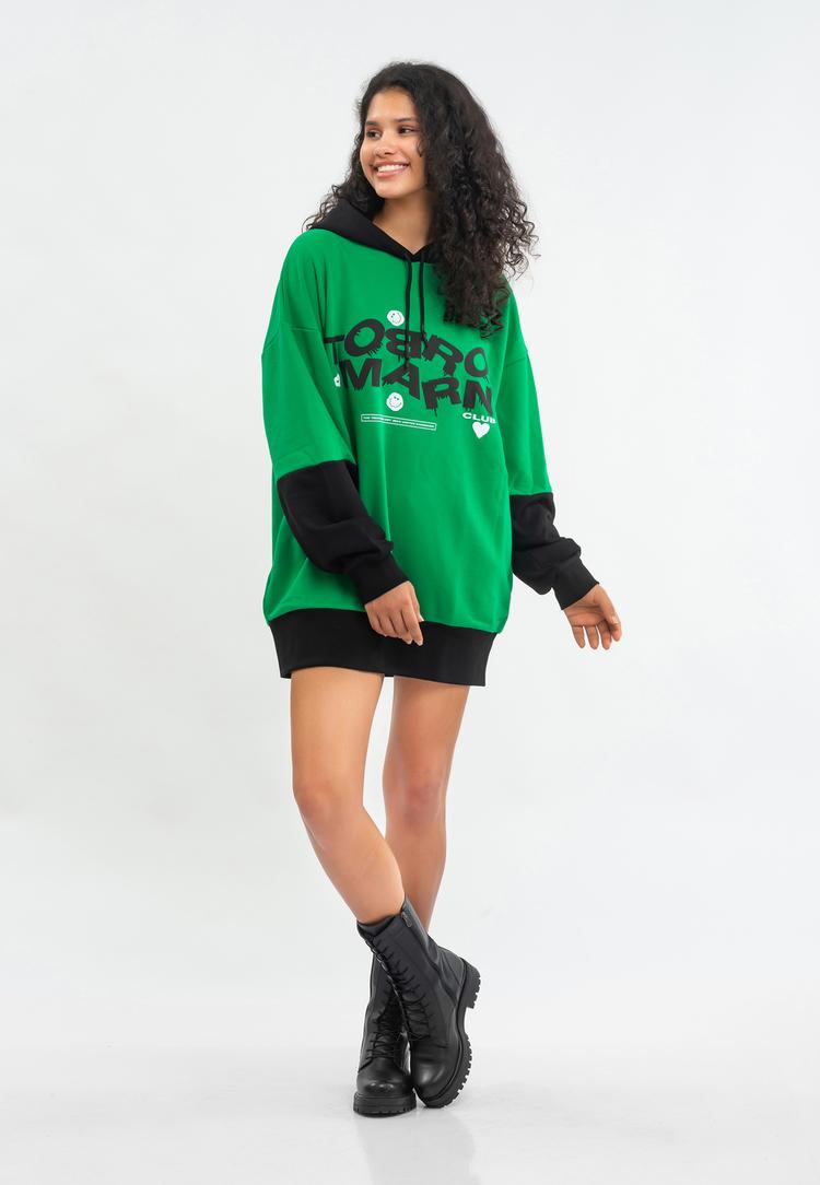 Tom Barron Tom Barron WOMEN OVERSIZE FIT TUNIC SWEATSHIRT Sweatshirt Damen - LIVE GREEN - 1 | SportScheck