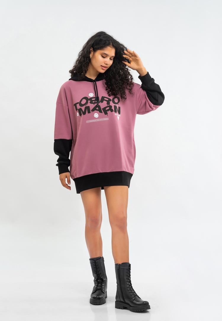 Tom Barron Tom Barron WOMEN OVERSIZE FIT TUNIC SWEATSHIRT Sweatshirt Damen - ROSE PINK - 6 | SportScheck