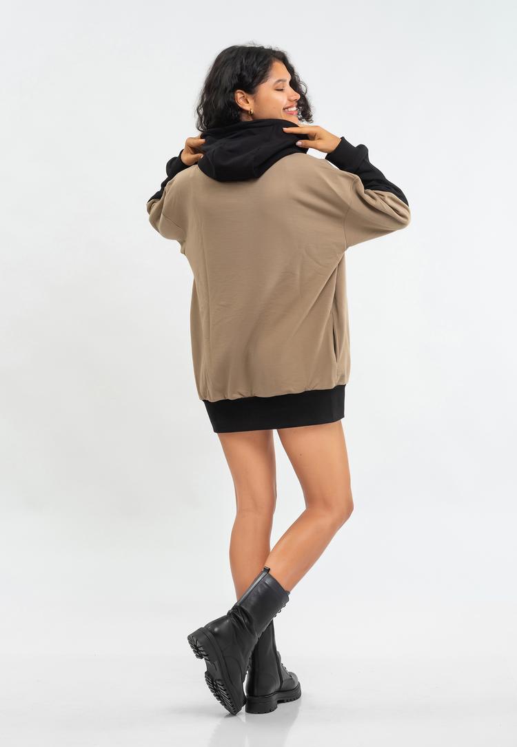 Tom Barron Tom Barron WOMEN OVERSIZE FIT TUNIC SWEATSHIRT Sweatshirt Damen - stone - 5 | SportScheck
