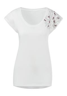 BEACH TIME Kurzarmshirt T-Shirt Damen creme