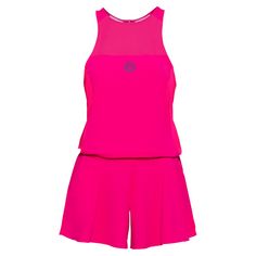 Rückansicht von BIDI BADU Faye Tech Jumpsuit (3 In 1) Tenniskleid Damen pink/dunkelblau