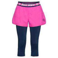 Rückansicht von BIDI BADU Flora Tech Shopri pink/ dark blue Tennisshorts Kinder pink/dunkelblau