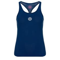 Rückansicht von BIDI BADU Mea Tech Tank pink Tennisshirt Damen dunkelblau