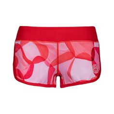 Rückansicht von BIDI BADU Elani Tech 2 In 1 Shorts green/berry Tennisshorts Damen rot/orange