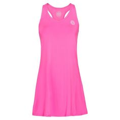 Rückansicht von BIDI BADU Amaka Tech Dress darkblue Tenniskleid Kinder pink